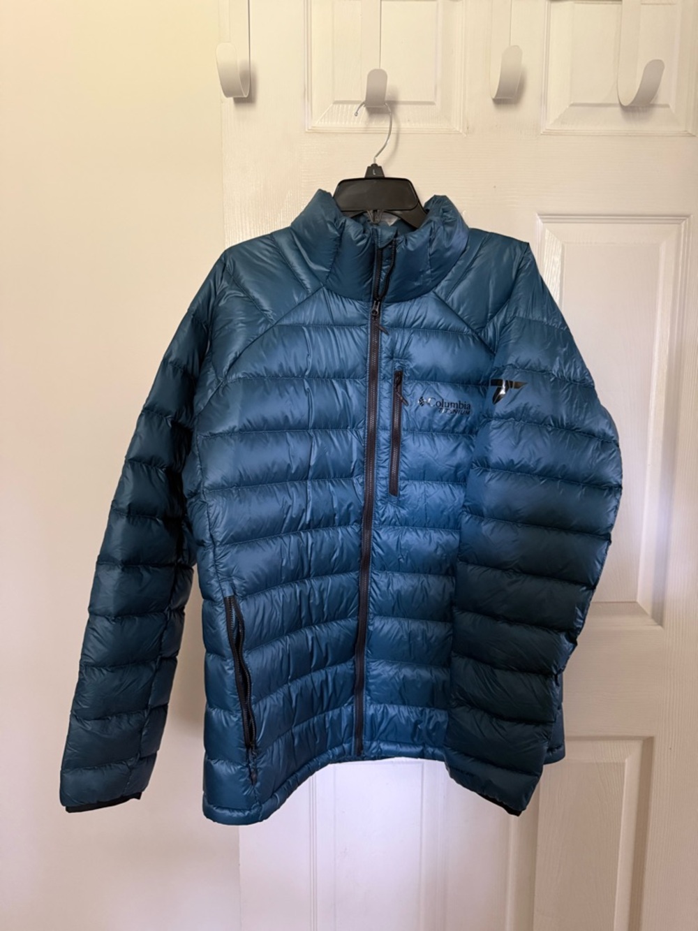 NWT Columbia Titanium Arctic Crest Goose Down Puffer Jacket Blue Men’s L $260